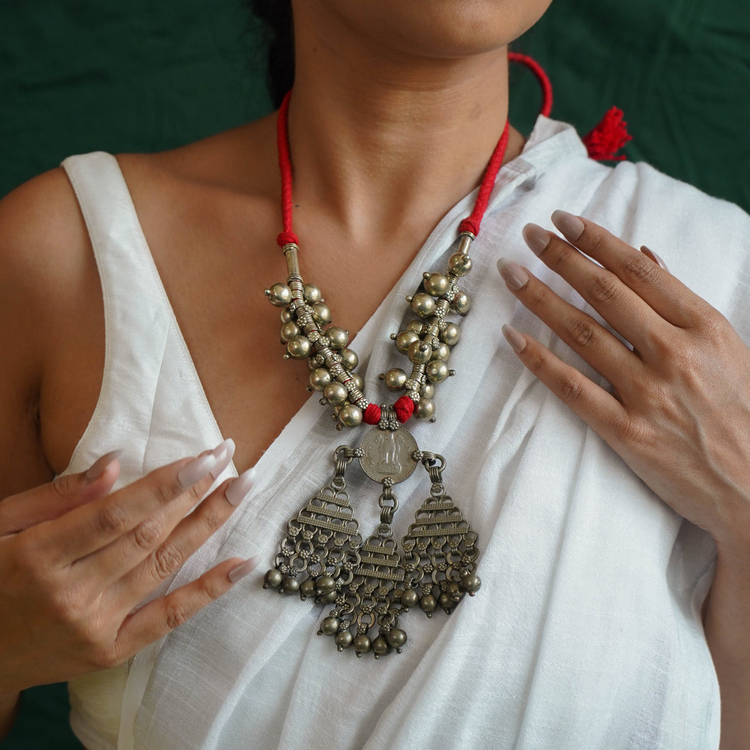 Zehra Red Long Necklace | The Lambani Edit 2024