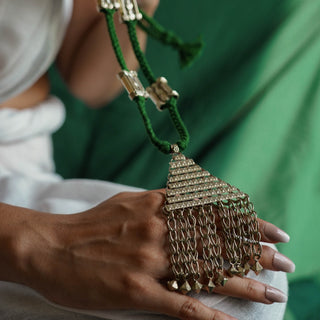 Jamila Green Long Necklace | The Lambani Edit 2024