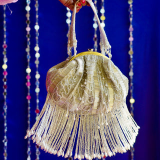 Chandni Khushbakht ~ Silver Half Moon Bag | Bheeni Bheeni