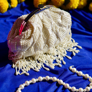 Motiyon ki Bahaar ~ Shell Shaped Pearl Bag | Bheeni Bheeni