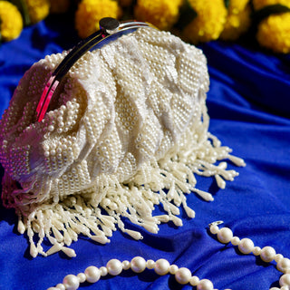 Motiyon ki Bahaar ~ Shell Shaped Pearl Bag | Bheeni Bheeni