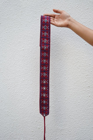 Maroon & Blue Embroidered Belt | Durga Pujo & Navratri Special Hasrat Gully Drop