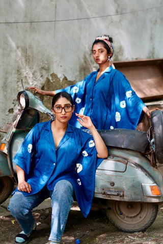 The Blue Jay Kaftan  | Durga Pujo & Navratri Special Hasrat Gully Drop