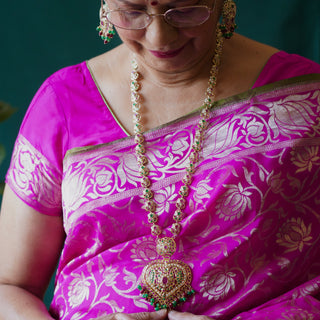 Devi Jadau Long Necklace Set | Meeras 2024