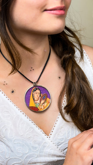 Rangrasiya Pichwai Pendant | Tasveeron Wale Haar