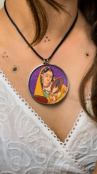 Rangrasiya Pichwai Pendant | Tasveeron Wale Haar