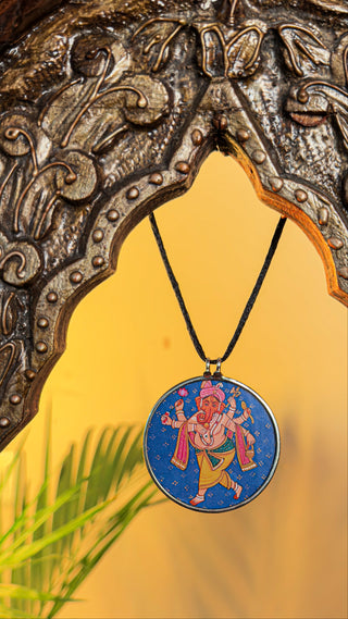 Siddhivinayak Pichwai Pendant | Tasveeron Wale Haar