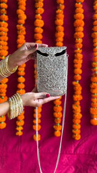 The Sandook Bag | Heritage Inspired Brass Metallic Bag