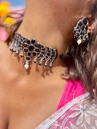 Nutan Mirror Work Chokers