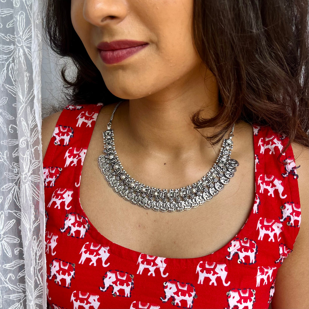 Sameera Oxidised Necklace
