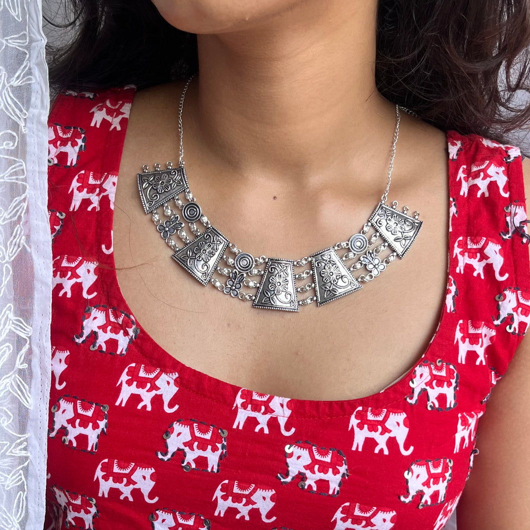 Priya Oxidised Necklace