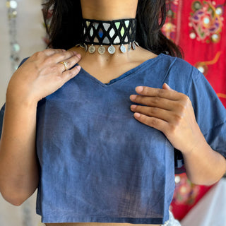 Nisha Fabric Choker | JanpathOnline Kutchi Drop October '24