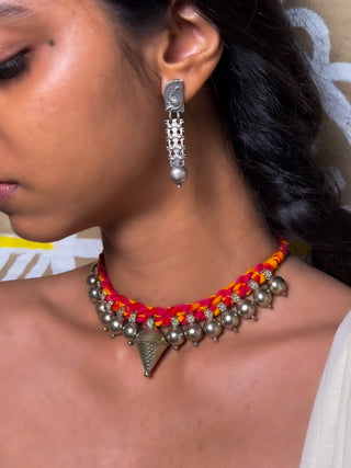 Anvi Lambani Threadwork Choker | Traditional Coin & Metal Work Tribal Necklace