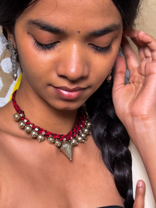 Nivi Lambani Threadwork Choker | Traditional Coin & Metal Work Tribal Necklace