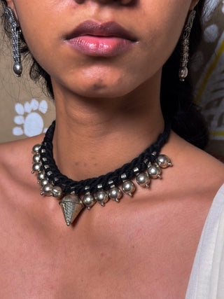 Kali Lambani Threadwork Choker | Traditional Coin & Metal Work Tribal Necklace
