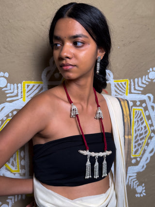 Nilima Lambani Threadwork Necklace | Traditional Coin & Metal Work Tribal Necklace