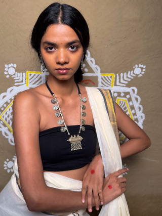 Vasudha Lambani Threadwork Necklace | Traditional Coin & Metal Work Tribal Necklace