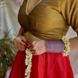 Shivani | Light Purple Boond Studded Glass Bangles (Set of 12) | Kanchan October'24