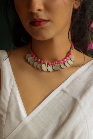 Gulaabi Sikkon Ki Ladi Lambani Necklace