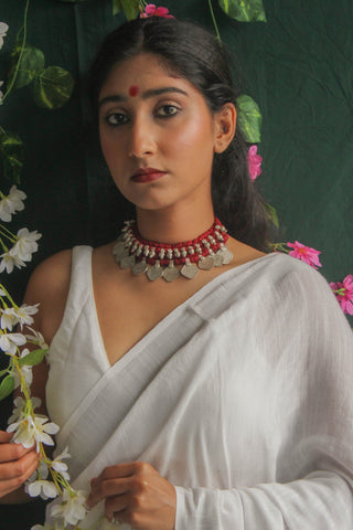 Amrapali Coin Choker with Maroon Threads