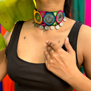 Bhavya Mirrorwork Choker | JanpathOnline Kutchi Drop November '24