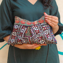 Load image into Gallery viewer, Road to Nowhere | Black Kutchi Mirrorwork Sling
