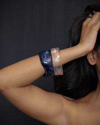 Yuktika | Vintage Wooden & Resin Bangle Stack