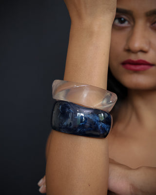 Yuktika | Vintage Wooden & Resin Bangle Stack