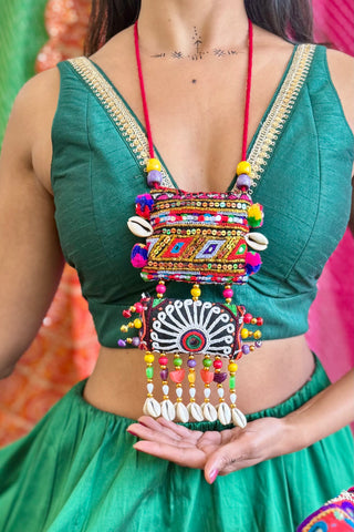 Gulaabi | Tedhe Medhe | JanpathOnline Patchwork Necklace
