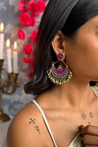 Juzla Afghani Jhumka | Firdaus Afghan Jewellery by JanpathOnline Dec'24