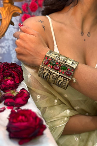 The Firdaus Wristcuff | Firdaus Afghan Jewellery by JanpathOnline Dec'24