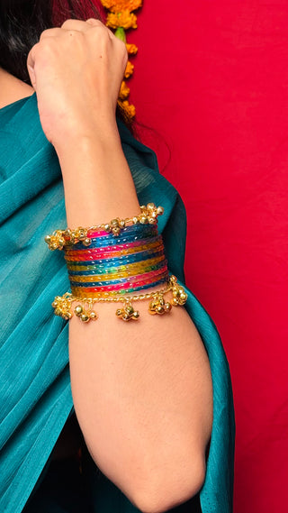 Rangon Ki Jhilmil Stack with Ghunghroo Bangles Stack