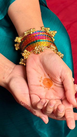 Rangon Ki Jhilmil Stack with Ghunghroo Bangles Stack