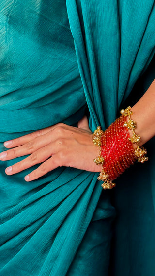 Anaari Raindrop Bangles with Kashmiri Ghunghroo Choodiyan