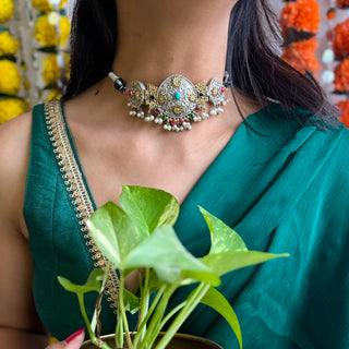 Phool Mala Dual-Toned Choker Set | Dharohar July'24