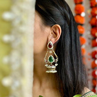 Laaltin Earrings| Dharohar July'24