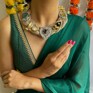 Dhwani // Ornamental Jute Necklace // Dharohar July'24 Edit