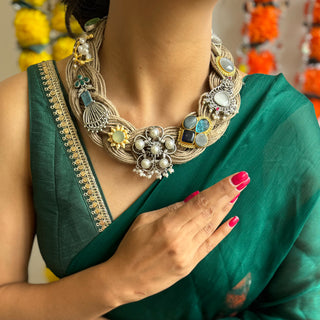 Devika // Ornamental Jute Necklace // Dharohar July'24 Edit