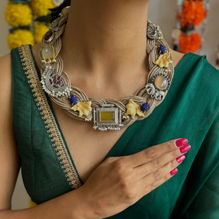 Kiran // Ornamental Jute Necklace // Dharohar July'24 Edit