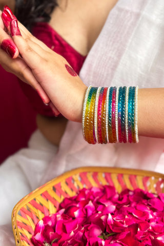 The Satrangi Moti Stack | Rangon Ki Jhilmil Stack with Moti Bangles