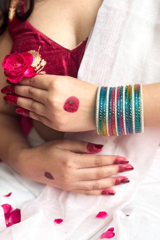 The Satrangi Moti Stack | Rangon Ki Jhilmil Stack with Moti Bangles