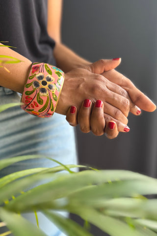 Sopbia | One of a Kind Vintage Wooden Handpainted Bangle