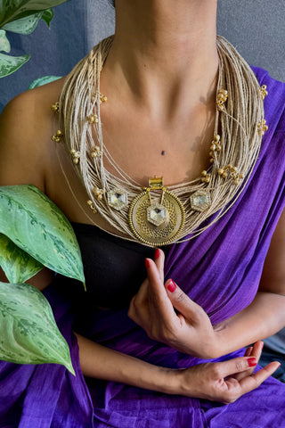 Tanuja | One of Kind Ornamental Jute Necklaces