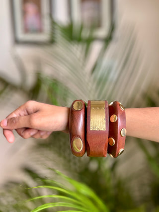The Classic Wooden Bangle Stack | Vintage Wooden & Resin Bangle Stack