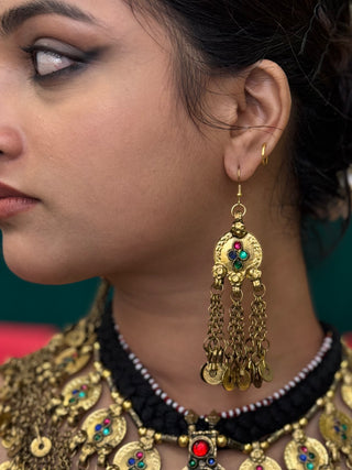 The Lalita Afghan Necklace with Earrings