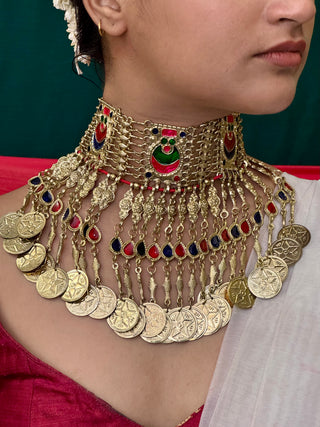 The Sunehri Chandni Afghan Necklace