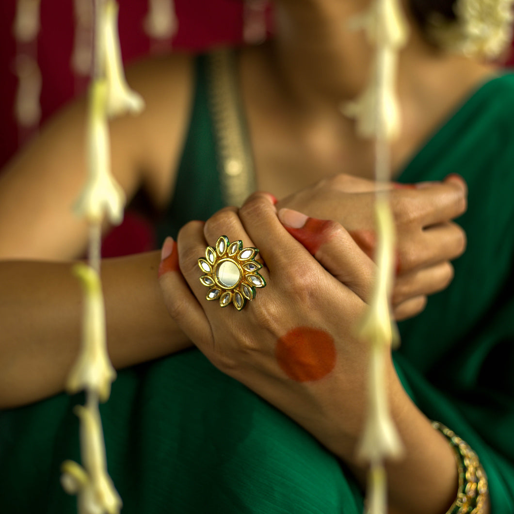 Kamini | A Flower Petal of Glass Ring | Kanak ~ Kundan for Teej