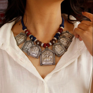 Neelasha | Multicolor Adjustable Choker Necklace  | Chandi Ki Baarish 2024