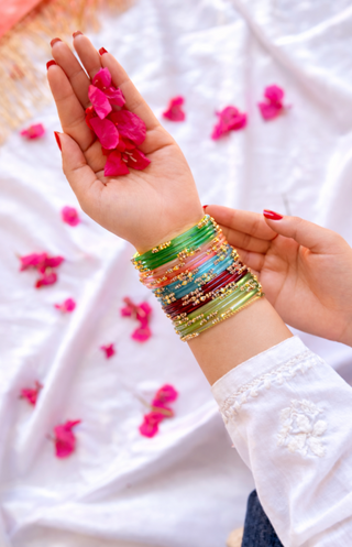 Rangmahal Ratnaara Bangles (Set of 16) | Rang Barse