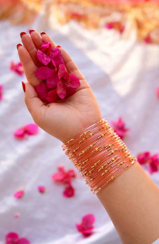 Padmika Pink Ratnaara Bangles (Set of 12) | Rang Barse